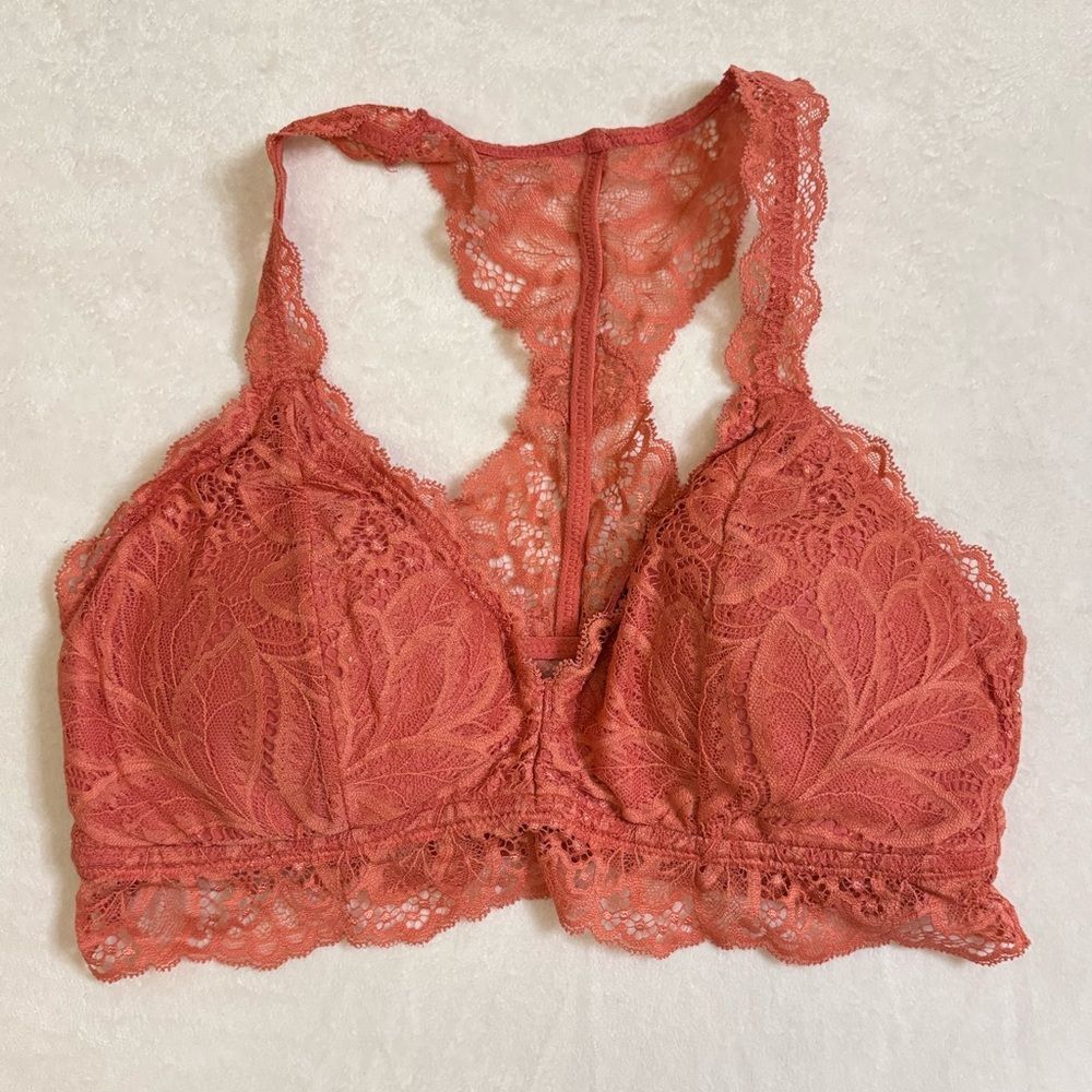 Auden Lace Bralette in Warm Coral